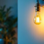 A photograph of capture a photograph of a beautifully designed ul incandescent fixture in a well-lit interior setting