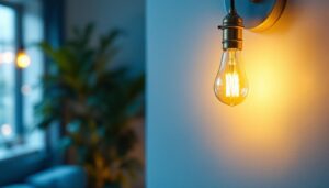 A photograph of capture a photograph of a beautifully designed ul incandescent fixture in a well-lit interior setting