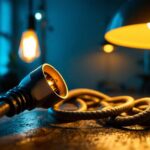 A photograph of a 120-volt cord prominently featured in a well-lit