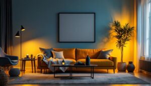 A photograph of a beautifully arranged led light set in a cozy