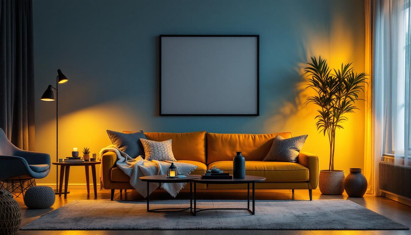 A photograph of a beautifully arranged led light set in a cozy