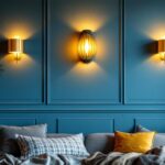 A photograph of a beautifully designed room featuring stylish lumens sconces that enhance the overall lighting ambiance