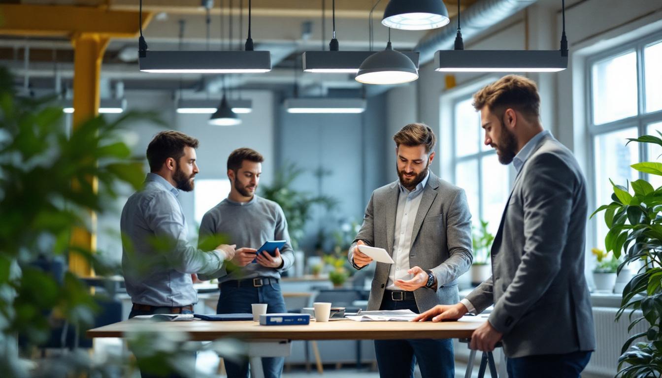 A photograph of a team of professionals engaged in a hands-on training session
