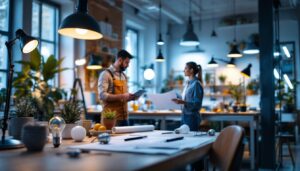 A photograph of a modern