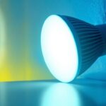 A photograph of a br30 bulb in a well-lit setting