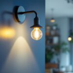 A photograph of a well-designed wall-mounted bracket light installed in a stylish interior setting