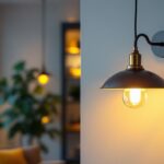 A photograph of a stylish wall bracket pendant light installed in a modern interior setting