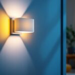 A photograph of a well-designed wall sconce led light installation in a stylish interior setting