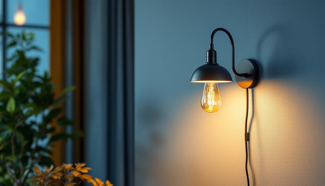 A photograph of a stylish hanging light wall bracket installed in an aesthetically pleasing interior setting