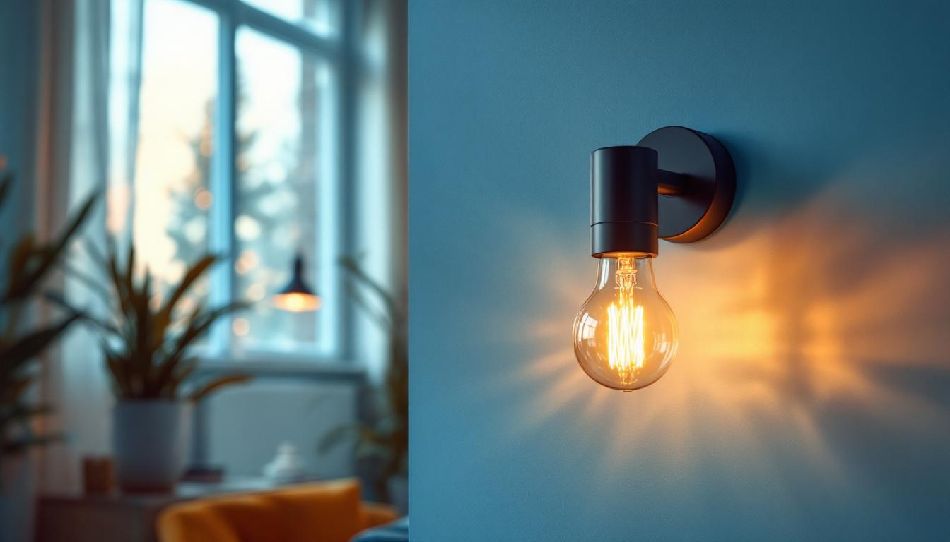 A photograph of a stylish and modern light fixture kit installed in a well-lit