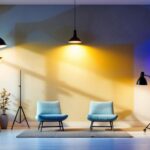 A photograph of a well-designed lighting setup in a modern interior space