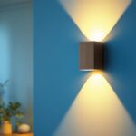 A photograph of a beautifully designed light wall fixture installed in a stylish interior setting