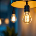 A photograph of a close-up of two pin light bulbs installed in a modern fixture
