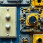 A photograph of a close-up of various types of light switches