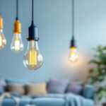 A photograph of a beautifully designed cable light fixture elegantly suspended in a modern interior setting