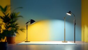 A photograph of a well-lit room showcasing various styles of can lights in use