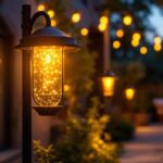 A photograph of a beautifully lit outdoor space featuring led can lights