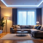 A photograph of a well-lit room showcasing various styles of recessed lighting installations