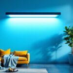 A photograph of capture a photograph of a well-lit interior space showcasing a tube light diffuser in action