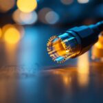 A photograph of a close-up shot of a wire joint connector being used in a well-lit