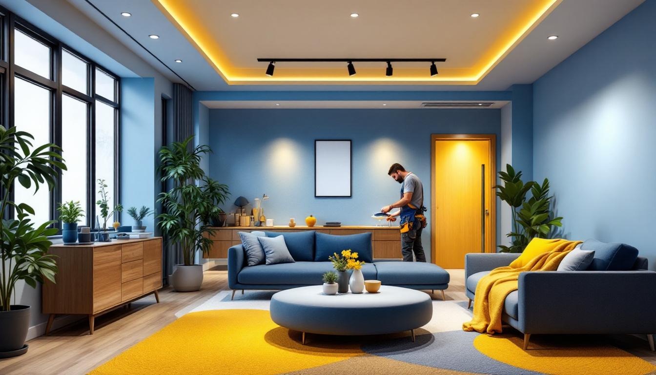 A photograph of a well-lit interior space showcasing boxed recessed lighting installations