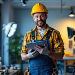A photograph of a lighting contractor showcasing a well-lit space