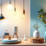 A photograph of a beautifully arranged display of various light fixture pieces