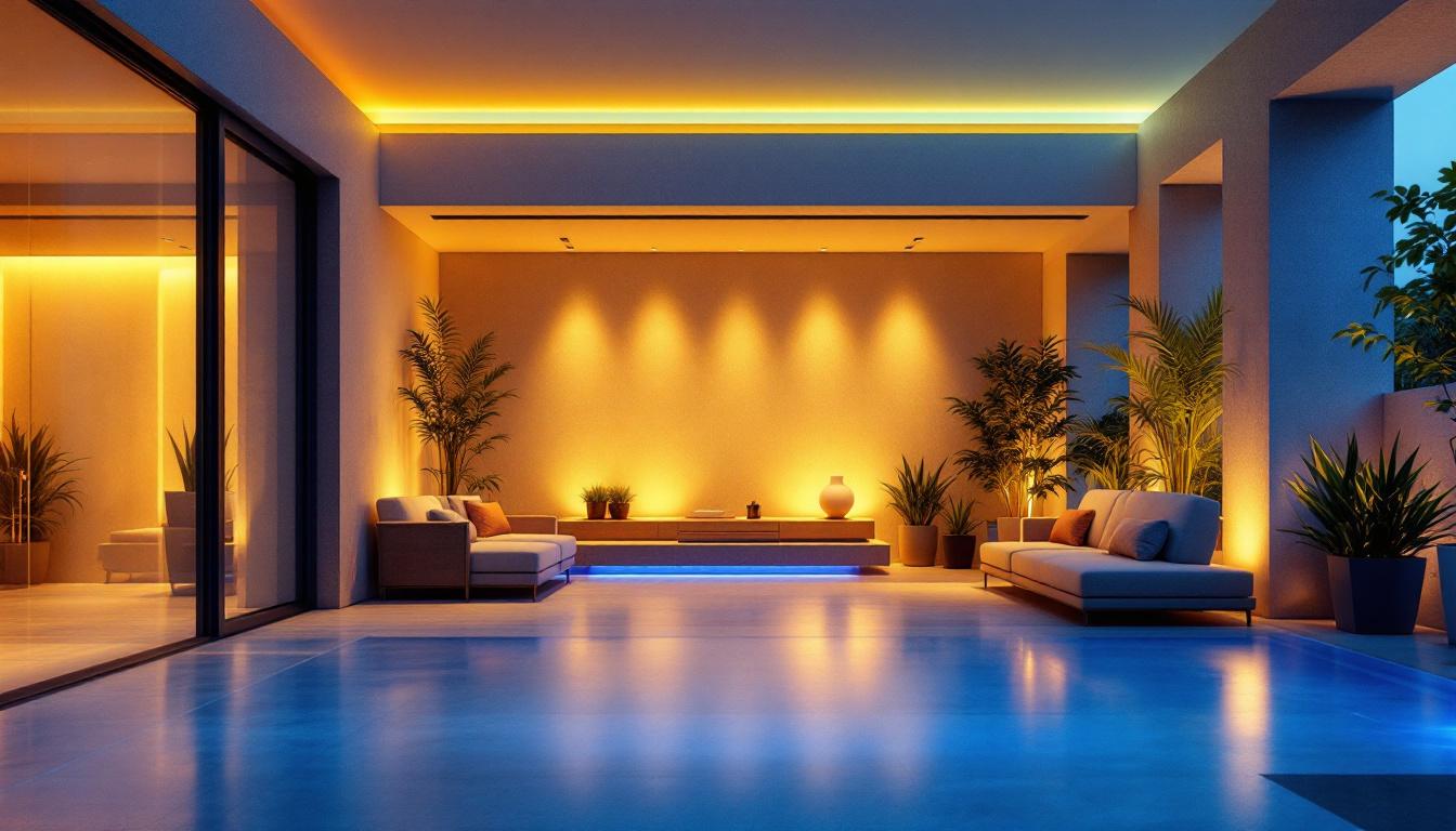 A photograph of a well-lit interior or exterior space showcasing the versatility and brightness of 10-foot led lights in various installation scenarios