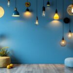 A photograph of a beautifully designed room showcasing a variety of stylish light fixtures