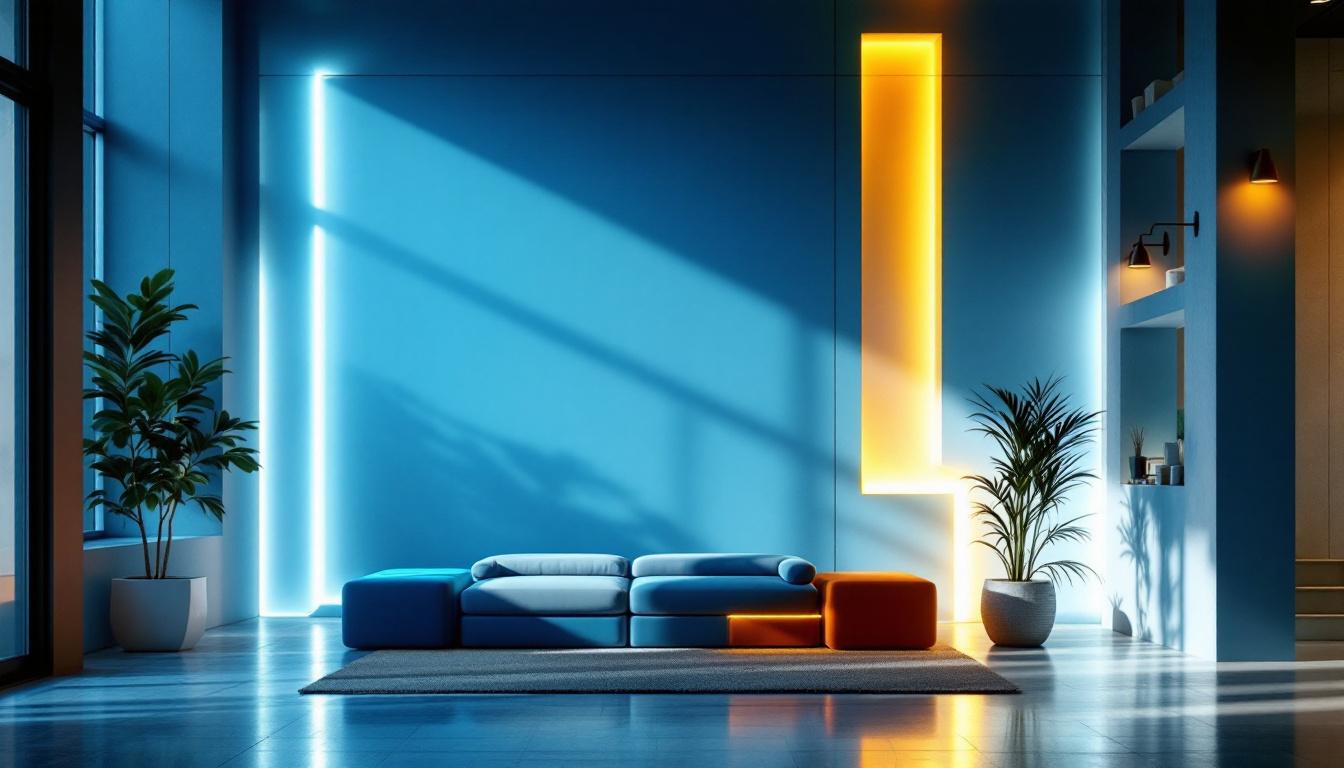 A photograph of a modern light coves installation in a stylish interior space