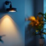 A photograph of a well-designed shoe box light fixture installed in a stylish interior setting