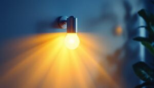 A photograph of a modern led replacement can light installed in a stylish home setting