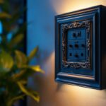 A photograph of a beautifully designed decorative junction box installed in an elegant lighting setting
