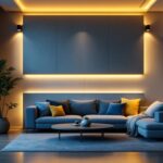 A photograph of a beautifully designed interior space featuring 6-inch recessed lighting fixtures that highlight the room's architecture and ambiance