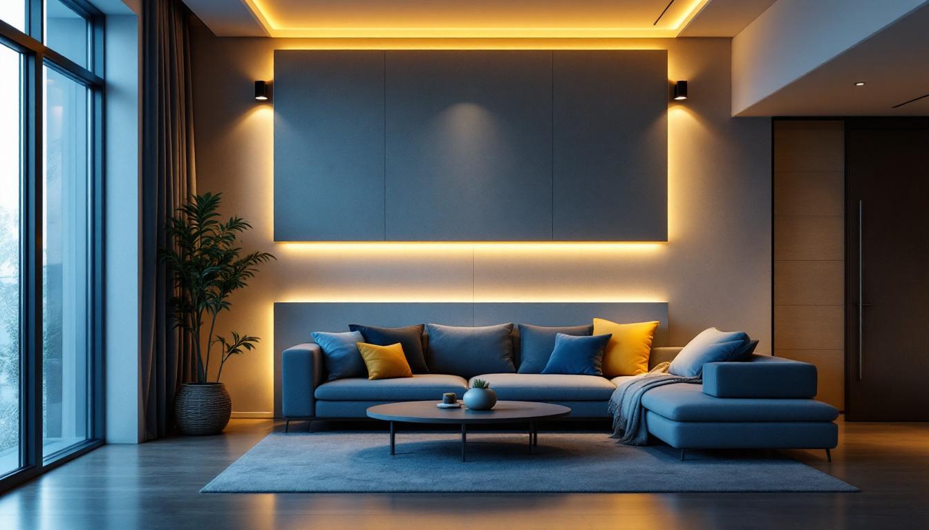 A photograph of a beautifully designed interior space featuring 6-inch recessed lighting fixtures that highlight the room's architecture and ambiance