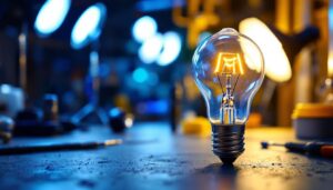 A photograph of capture a photograph of a type b light bulb with a clear view of its base size