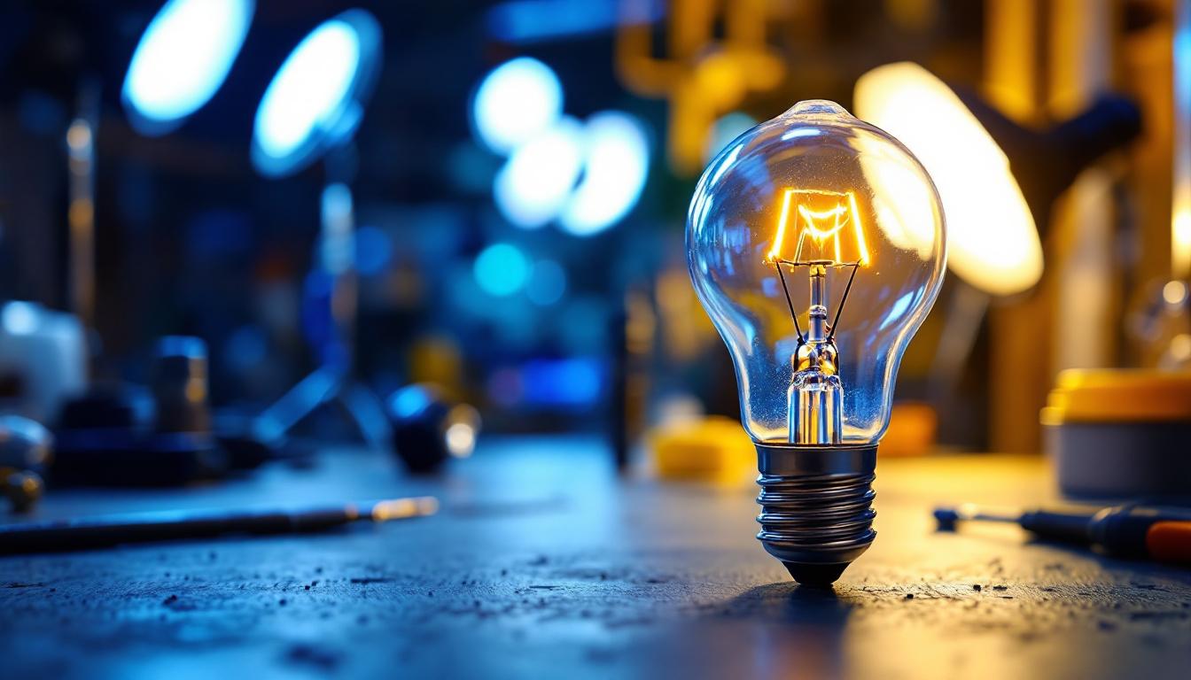 A photograph of capture a photograph of a type b light bulb with a clear view of its base size