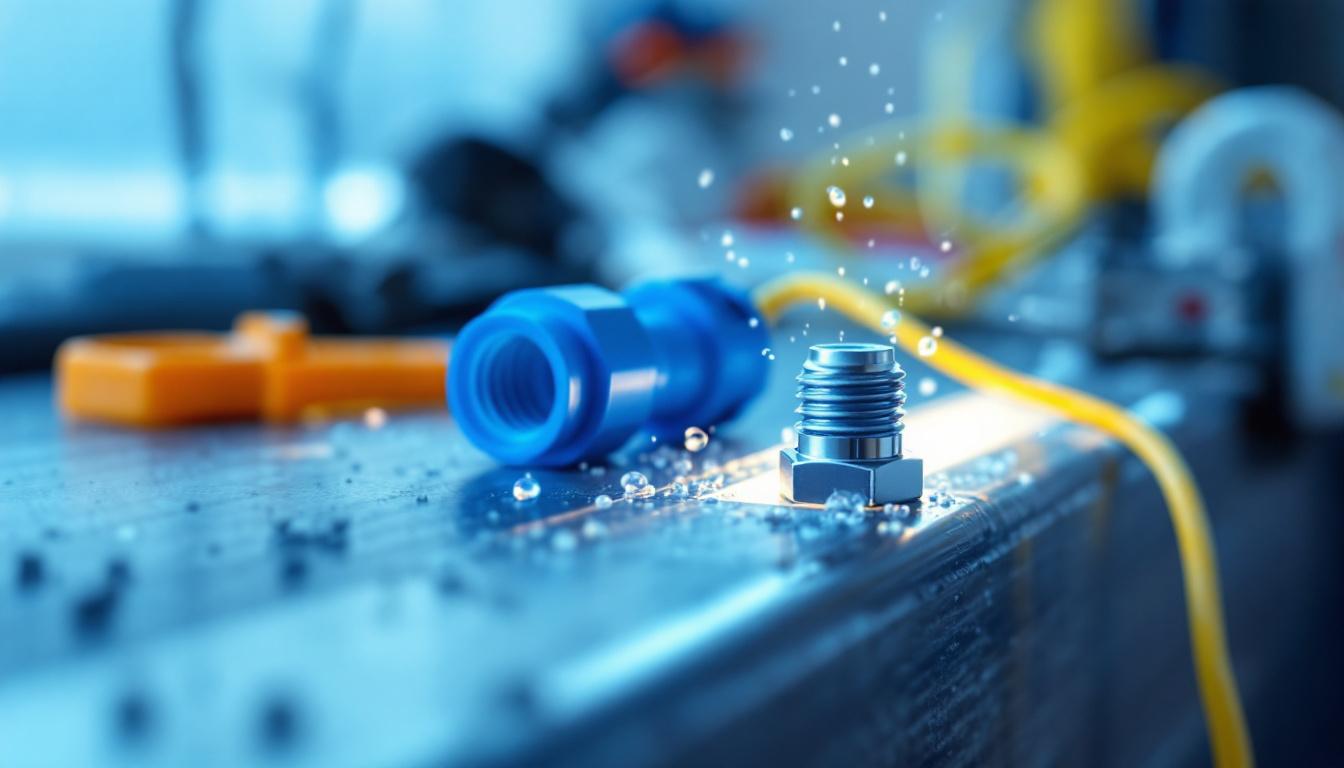 A photograph of a close-up of a waterproof wire nut being used in a lighting installation