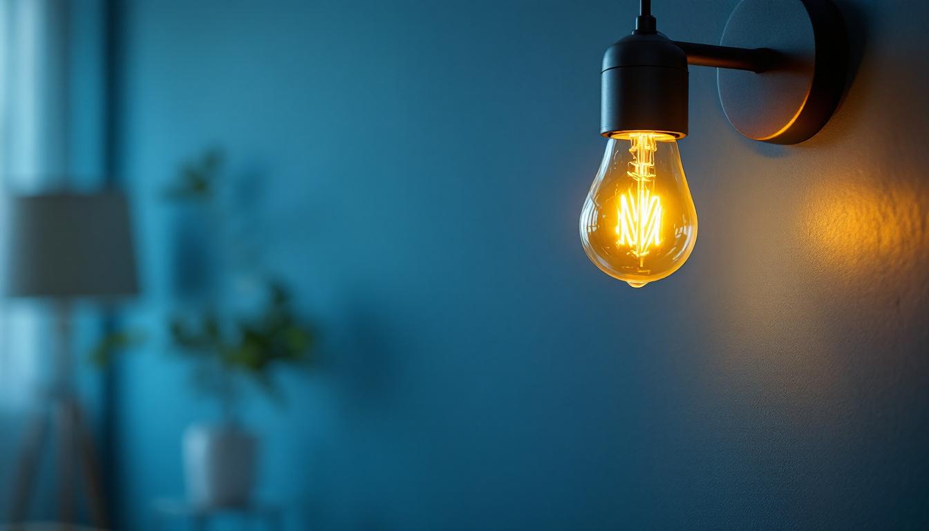 A photograph of a stylishly lit room featuring a 40 w type g bulb in an elegant fixture