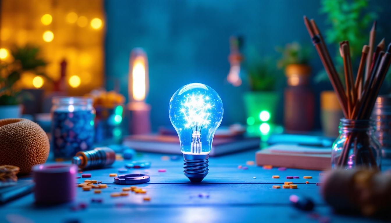 A photograph of a brightly lit