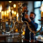 A photograph of a type b candelabra elegantly displayed in a well-lit setting