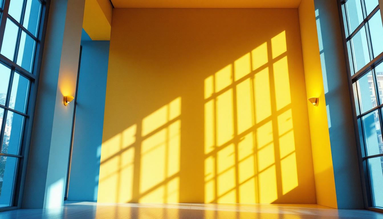 A photograph of a well-lit room with tall ceilings showcasing stylish