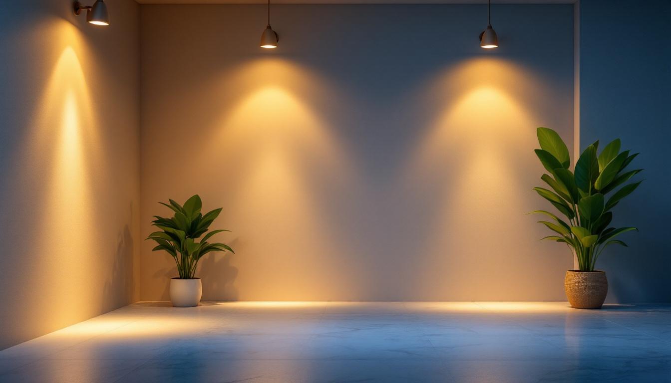 A photograph of a beautifully designed room featuring recessed can lights