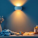 A photograph of a stylish wall sconce led light fixture in a modern interior setting