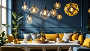 A photograph of a beautifully arranged selection of ballard light fixtures in a well-lit