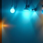 A photograph of a well-lit interior space showcasing various mr16 bulbs in different fixtures