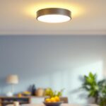 A photograph of a stylish basic ceiling light fixture installed in a well-lit room