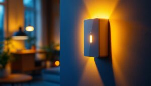 A photograph of a light detector switch in action