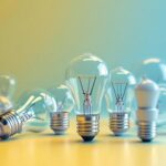 A photograph of a close-up of various us standard bulb bases