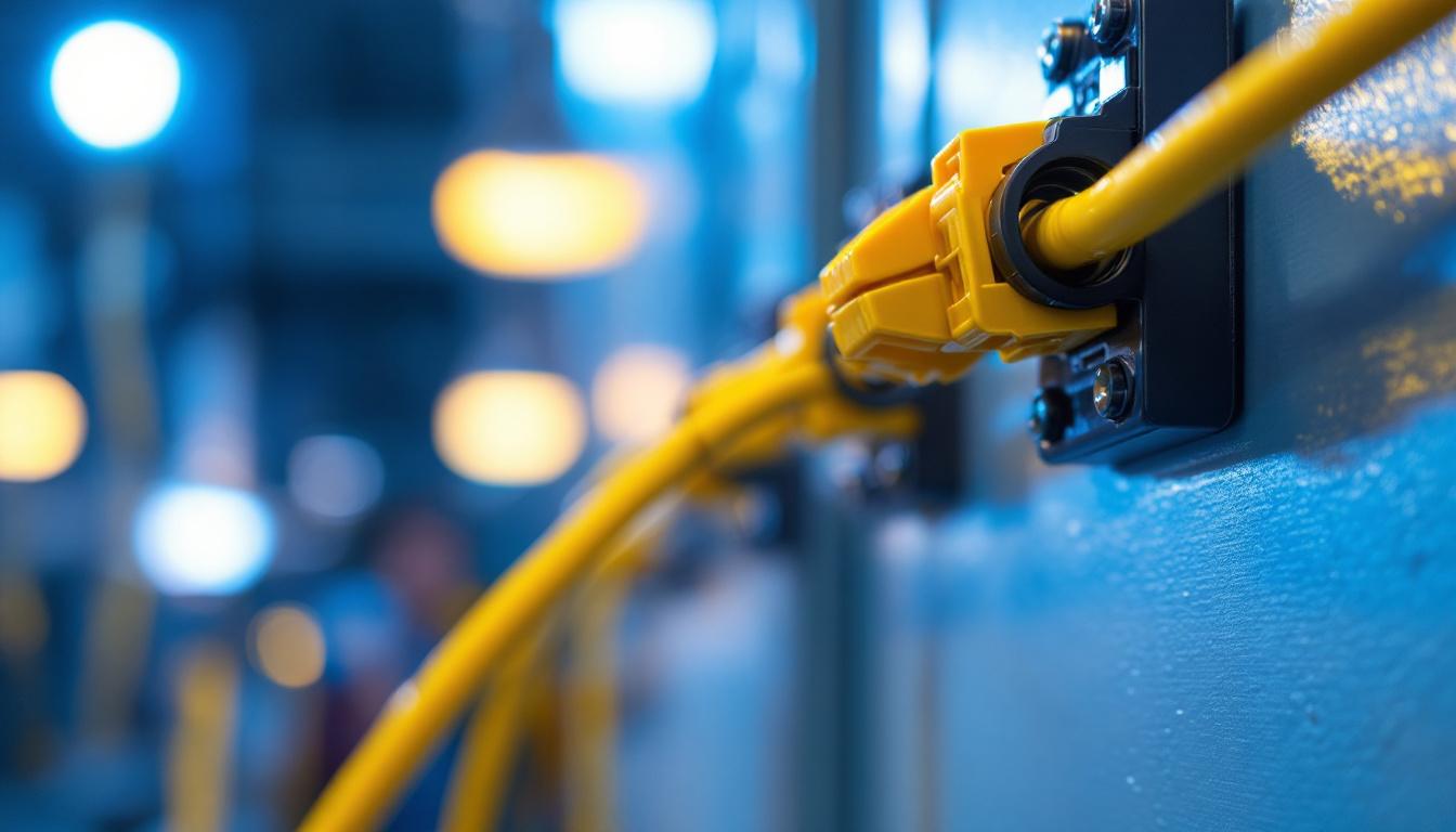 A photograph of a close-up shot of wire clip connectors in action
